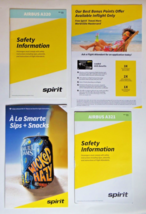 2022 SPIRIT Airlines Safety Information Airbus A320/21 , Snacks Menu , C... - $13.55 CAD