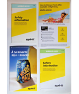2022 SPIRIT Airlines Safety Information Airbus A320/21 , Snacks Menu , C... - €8,58 EUR