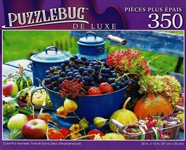 Colorful Harvest Time - 350 Pieces Deluxe Jigsaw Puzzle - £9.47 GBP