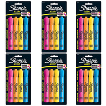 Pack of (6) New Sharpie Accent Tank-Style Highlighters, 4 Colored Highli... - £22.38 GBP