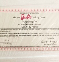 Barbie 1965 Holiday Dance SEALED 23k Gold Collector Porcelain Plate COA E12 - £55.30 GBP