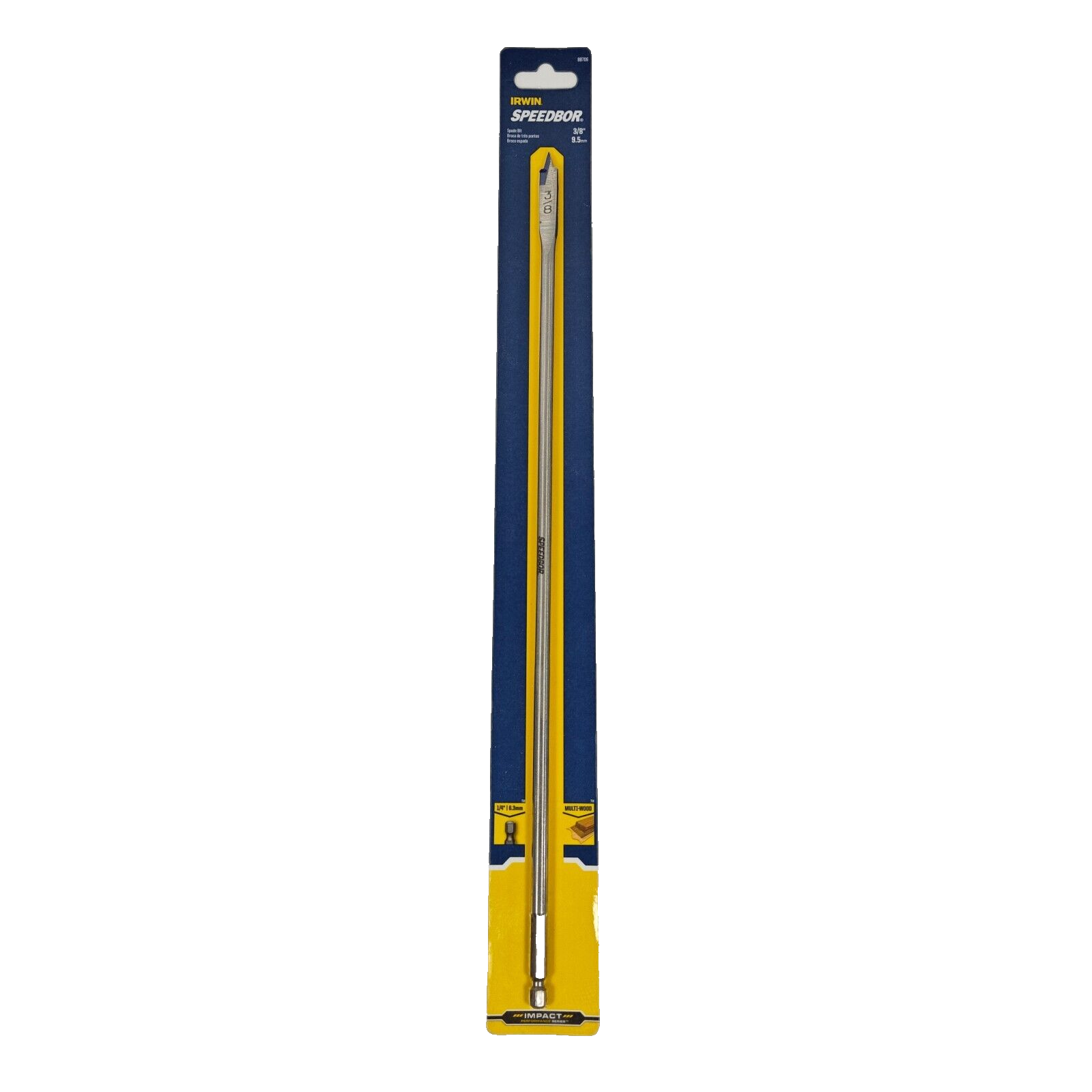 Irwin 3/8&quot; x 16&quot; Long Spade Paddle Flat Drill Bit Speedbor Impact 88706 - $10.88