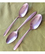 Capri Stainless 3 Teaspoons CAP1 Pattern USA 5 7/8&quot; Swirl Design Satin #... - $7.91