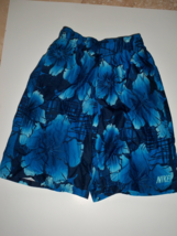 Nike Hawaiian Blue Hibiscus  Swim Suit Boys Swim Trunks Shorts New $42 Medium - £23.56 GBP