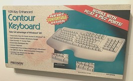 Precision Instruments White 109 Key Contour Keyboard KB109WIN Windows 95... - £8.55 GBP