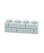 HGT Grey Brick 1X4 Construction Brick Piece Rare Minifigures - $3.20