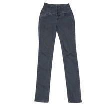 Younique Jeans Womens Juniors 3 Black Stretch High Waisted Straight Leg Skinny - £31.60 GBP