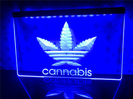 Cannabis Marijuana Weed High Life LED Neon Sign Light  Luminous Display Glowing - £20.59 GBP+