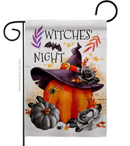 Witches Night Garden Flag Halloween 13 X18.5 Double-Sided House Banner - £15.96 GBP
