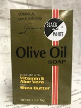 Black &amp; White Olive Oil Soap With Vitamin E 6 Oz - £3.58 GBP