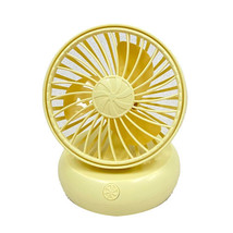 Delicate Rechargeable &amp; Adjustable Mini Fan - Yellow - £30.08 GBP