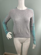 Lisa Todd Women&#39;s Crew Neck Long Sleeve Frayed Cuff Sweater Size XS - $250.70 MXN