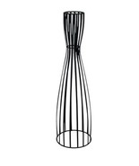 PartyLite Linear Lites Pillar Candle Holder 15” Tall Black Metal - €12,78 EUR