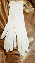 Vintage 1960s Shalimar New With Tags Womens Ivory Evening Gloves White S... - $30.24
