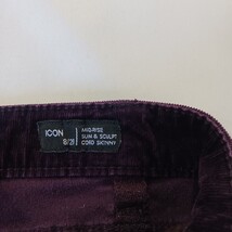 Buffalo David Bitton Women 8/29 Icon Mid Rise Slim Sculpt Purple Corduroy Pants  image 14