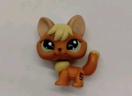 Littlest Pet Shop Yellow Orange Fox #1028 Green Eyes LPS Authentic  - £14.79 GBP