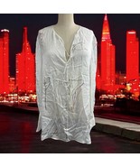 New With Tags THEORY Silk Fluid Tunic Nature Charmeuse Top Size M Retail... - $101.53 CAD