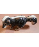 Skunk Figurine Miniature Realistic 1 1/2&quot; Porcelain Ceramic Animal Tail ... - £7.96 GBP