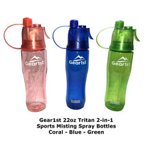 Sports Water Bottle With Refreshing Mist 22oz Biking Hiking Camping BPA ... - $9.00