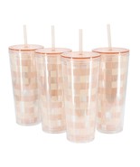 Mr. Coffee Modern Euphoria 4 Piece 23 Ounce Plastic Tumbler with Straw a... - $66.87
