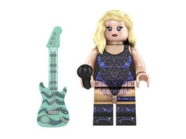 Single Sale Taylor Swift Eras tour singer Green Guitar Minifigure Block Toys - $6.20