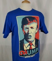 Trump Chump T-Shirt Large Blue S/S Cotton MAGA 2024 Lock Him Up Big Lie - £8.80 GBP
