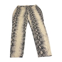 Fashion Nova Pants Womens 3XL Cream Snake Skin Stretch Low Rise Straight... - $19.34