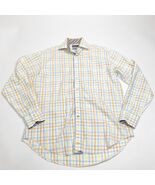 Thomas Dean Mens Button Up Shirt Checkered Multicolor Size M Long Sleeve... - $17.82 CAD