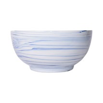 Blue and White Marble Style Porcelain Bowl 16&quot; Diameter - £232.58 GBP