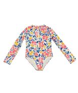 Carter&#39;sr Kids Girls Floral Rashguard Swimsuit Size 12 One Piece Great C... - $17.40