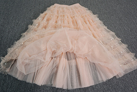 Blush Midi Tulle Skirt Outfit Women Plus Size Fluffy Tiered Tulle Skirt image 6