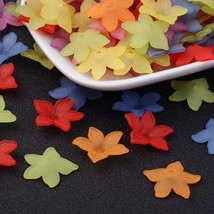 Acrylic Flower Beads Assorted Lot Day Lily Beads 27mm Large Jewelry Making 10pcs - £3.04 GBP