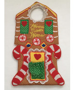 Vintage Christmas ginger bread house door knob decor hanger pocket for s... - $370.25 MXN