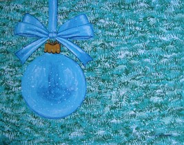 Painting Glass Ball Ornament Spruce Original Signed Art Christmas Decora... - $39.46