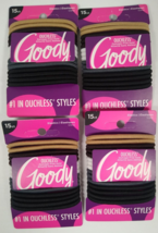 *Lot of 4* Goody Ouchless Elastics (4 Packs of 15) 60ct Total “4MM” - £8.78 GBP