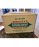 1952 Vtg Wrigleys Spearmint DoubleMint Chewing Gum Shipping Box General ... - $1,418.69 MXN