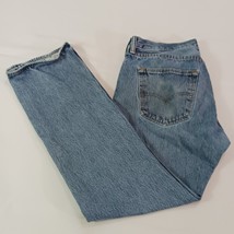 Levi&#39;s 501 High Rise Women’s Blue Cotton Blend Front Button Jeans Size W... - €21,17 EUR