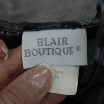 Blair Boutique Shirt Womens XL Gray Short Sleeve Back Keyhole Round Neck Blouse - £19.45 GBP