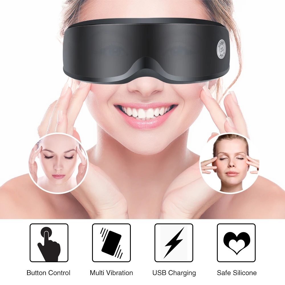 Health Electric Vibration Eye Massager Touch Display Eyes Care Device Wrinkle - £66.54 GBP