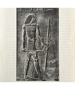 1942 Egypt Wood Sculpture of Hesire Historical Print Antique Ephemera 8 ... - $27.41 CAD