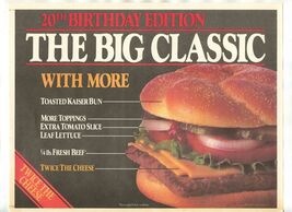Wendy's Old Fashioned Hamburgers 20th Birthday Edition The Big Classic P... - $17.82
