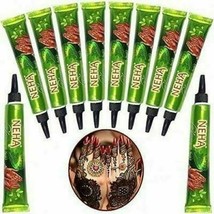 Neha Herbal Instant Dark Red Henna Mehendi Paste Tubes Pack Of 10 Pieces - $19.58