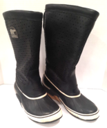 SOREL Sorelli Tall Insulated Boots w Perforated Leather Shaft SZ 7 Water... - £36.78 GBP