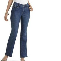 Womens Jeans Gloria Vanderbilt Lina Curvy Fit Blue Denim Straight Pants-... - $25.74