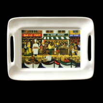 California Pantry Small Ceramic Appetizer Serving Tray Cheese Cracker Guy Buffet - $19.10