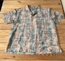 Batik bay Men’s 100% silk button up short sleeve Hawaiian shirt size XL Blue BI - £15.42 GBP