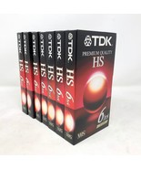NIP Lot of 7 Blank TDK HS Premium Quality 6 Hours Hrs VHS T-120 HS Video... - £27.58 GBP