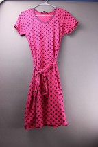 Tommy Hilfiger Red Dress Geometric Print with sash Sleeveles V neck 1146 - £11.25 GBP