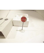 DEPARTMENT 56-SNOW VILLAGE- 5176-4 -&quot;STOP SIGN&quot; (1) - LN - BOXED-L146 - $3.32