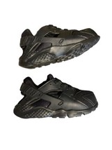 Nike Boys Air Huarache 704950-016 Black Leather Lace Up Running Shoes Size 8C - £14.82 GBP